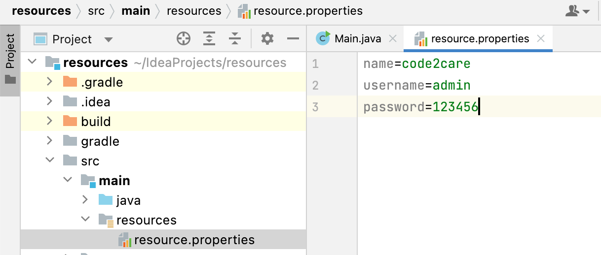 Java project resources folder